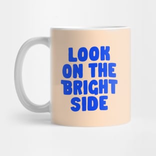 Look on the Bright Side in Blue and Peach Fuzz Mug